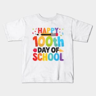 Happy 100 Days Of School Cool Teacher Student Kids T-Shirt